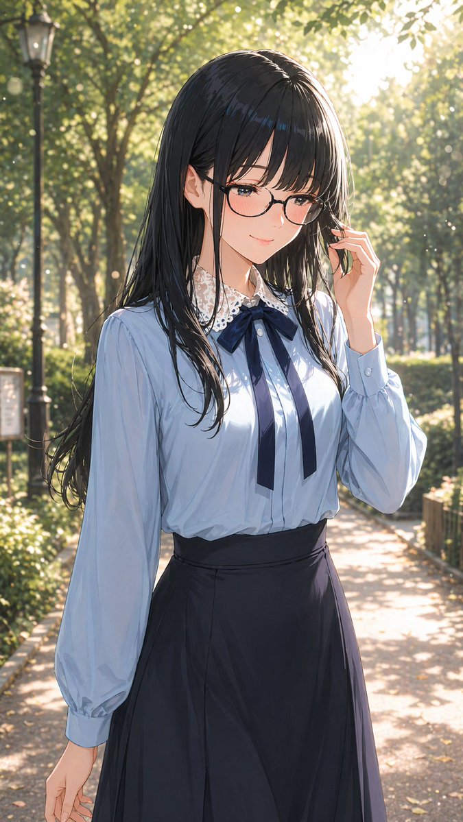 温柔眼镜女性人像
