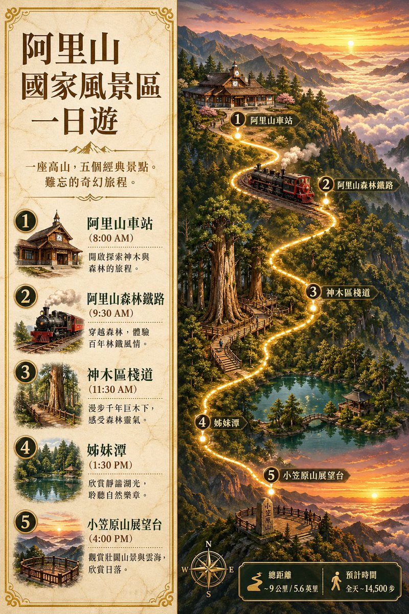 阿里山一日游海报